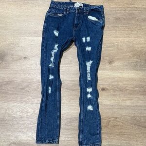 Trendy Distressed Denim Skinny Jeans